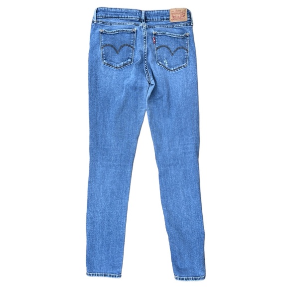 SOLD- Levi’s 711 Distressed Skinny Women’s Jeans Medium Wash Size 29 x 29 - Picture 2 of 9